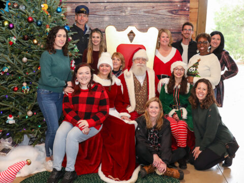Committee and Volunteers photo with Santa